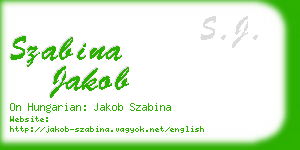 szabina jakob business card